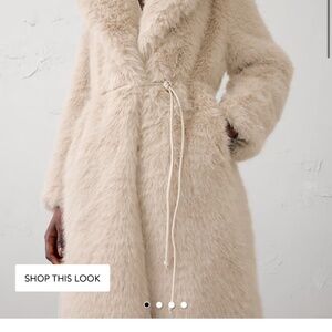 Banana Republic Faux Fur Long Coat